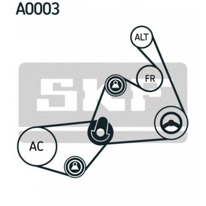 VKMAF 31020-1 SKF Комплект роликовий модуль натягувача ременя (ролик, ремінь)